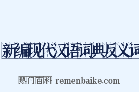 新编现代汉语词典反义词是什么意思的图片